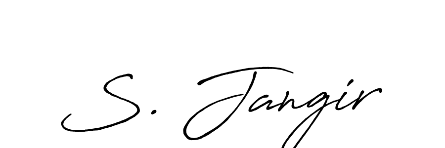 if you are searching for the best signature style for your name S. Jangir. so please give up your signature search. here we have designed multiple signature styles  using Antro_Vectra_Bolder. S. Jangir signature style 7 images and pictures png