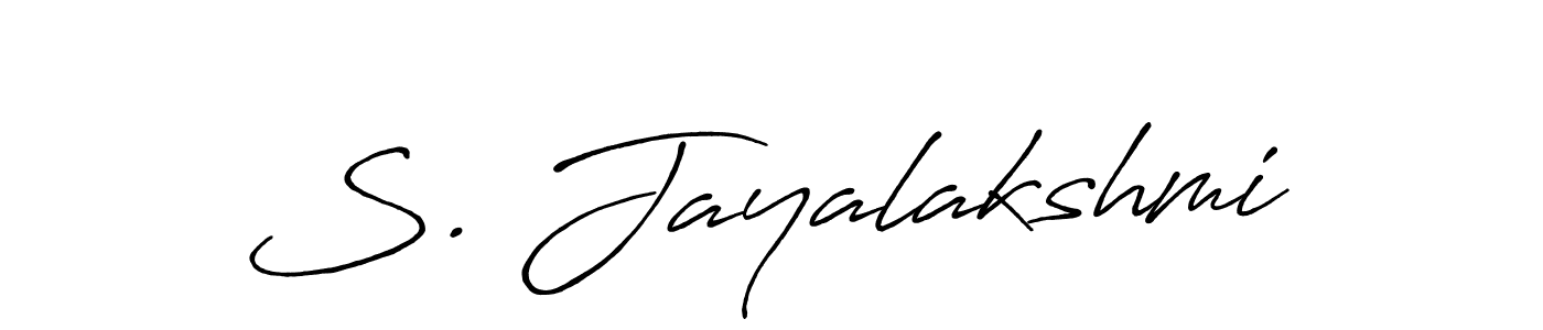 Use a signature maker to create a handwritten signature online. With this signature software, you can design (Antro_Vectra_Bolder) your own signature for name S. Jayalakshmi. S. Jayalakshmi signature style 7 images and pictures png