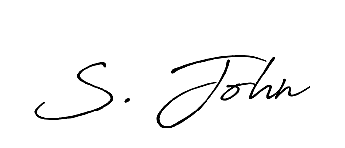 Make a beautiful signature design for name S. John. With this signature (Antro_Vectra_Bolder) style, you can create a handwritten signature for free. S. John signature style 7 images and pictures png