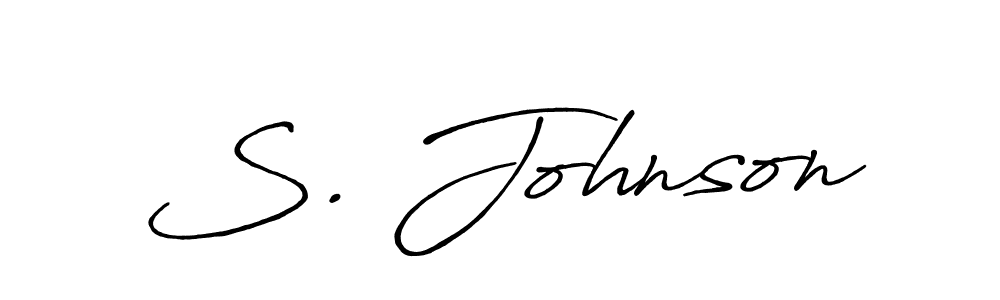 Make a beautiful signature design for name S. Johnson. With this signature (Antro_Vectra_Bolder) style, you can create a handwritten signature for free. S. Johnson signature style 7 images and pictures png