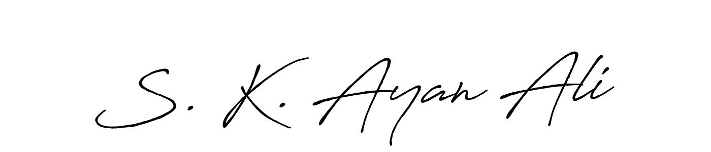 This is the best signature style for the S. K. Ayan Ali name. Also you like these signature font (Antro_Vectra_Bolder). Mix name signature. S. K. Ayan Ali signature style 7 images and pictures png