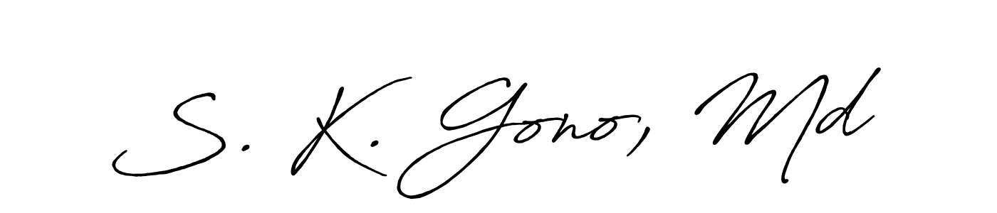 Also You can easily find your signature by using the search form. We will create S. K. Gono, Md name handwritten signature images for you free of cost using Antro_Vectra_Bolder sign style. S. K. Gono, Md signature style 7 images and pictures png