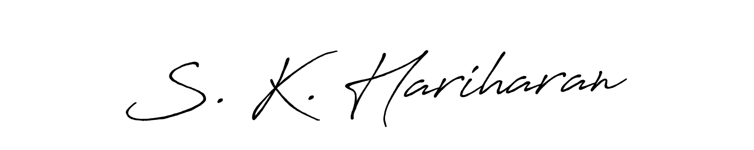 You should practise on your own different ways (Antro_Vectra_Bolder) to write your name (S. K. Hariharan) in signature. don't let someone else do it for you. S. K. Hariharan signature style 7 images and pictures png