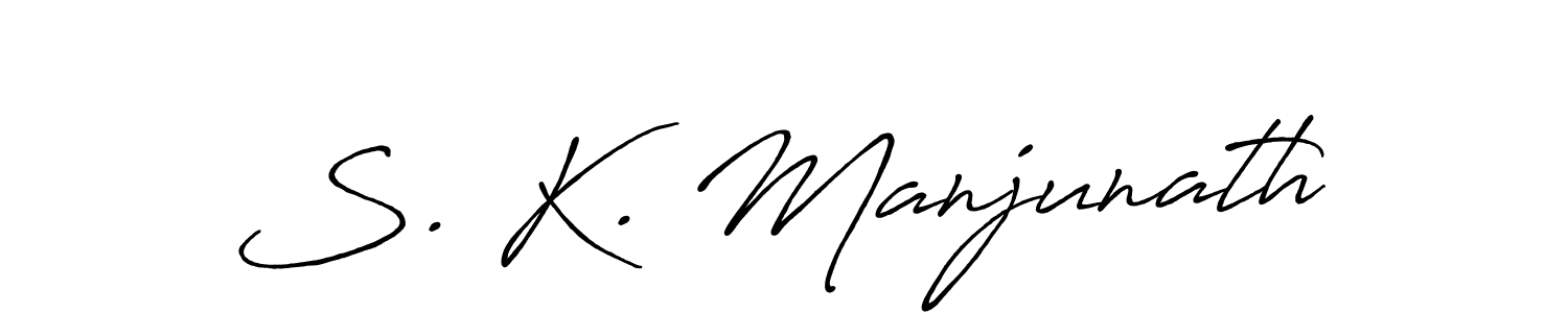 Also You can easily find your signature by using the search form. We will create S. K. Manjunath name handwritten signature images for you free of cost using Antro_Vectra_Bolder sign style. S. K. Manjunath signature style 7 images and pictures png
