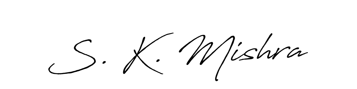 Use a signature maker to create a handwritten signature online. With this signature software, you can design (Antro_Vectra_Bolder) your own signature for name S. K. Mishra. S. K. Mishra signature style 7 images and pictures png