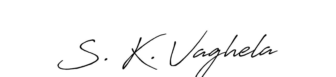 Make a beautiful signature design for name S. K. Vaghela. With this signature (Antro_Vectra_Bolder) style, you can create a handwritten signature for free. S. K. Vaghela signature style 7 images and pictures png