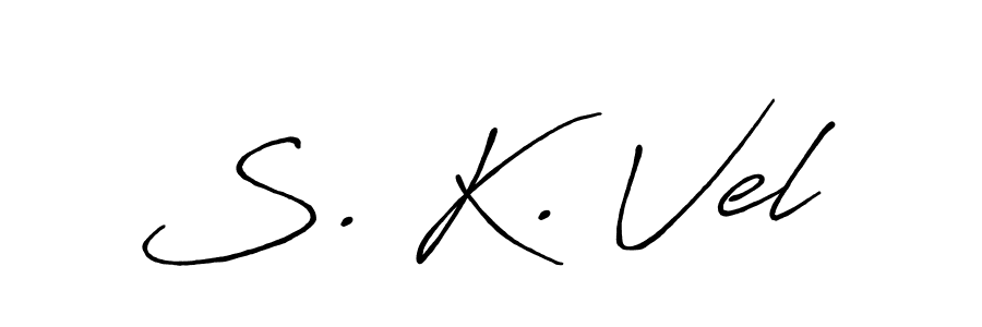 Design your own signature with our free online signature maker. With this signature software, you can create a handwritten (Antro_Vectra_Bolder) signature for name S. K. Vel. S. K. Vel signature style 7 images and pictures png
