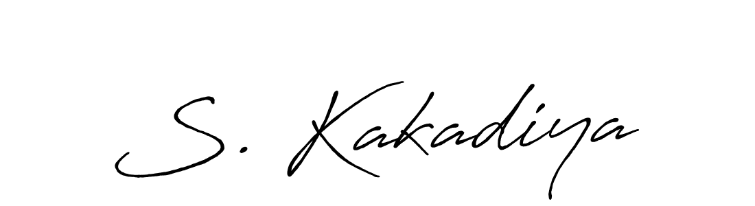 Similarly Antro_Vectra_Bolder is the best handwritten signature design. Signature creator online .You can use it as an online autograph creator for name S. Kakadiya. S. Kakadiya signature style 7 images and pictures png