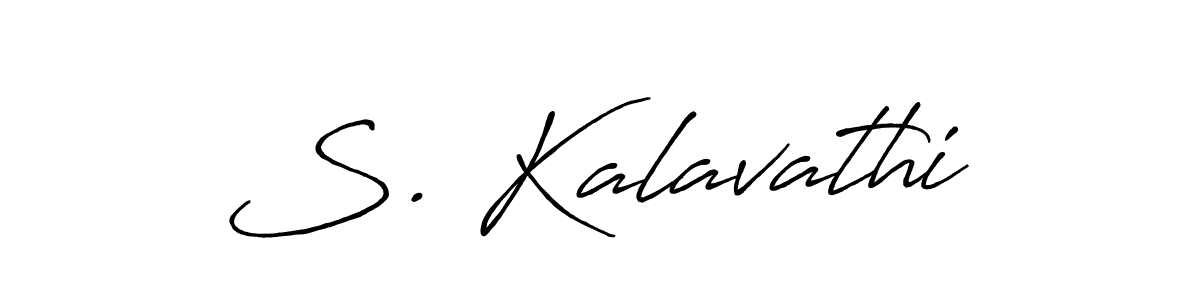 The best way (Antro_Vectra_Bolder) to make a short signature is to pick only two or three words in your name. The name S. Kalavathi include a total of six letters. For converting this name. S. Kalavathi signature style 7 images and pictures png