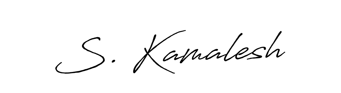 Make a beautiful signature design for name S. Kamalesh. With this signature (Antro_Vectra_Bolder) style, you can create a handwritten signature for free. S. Kamalesh signature style 7 images and pictures png