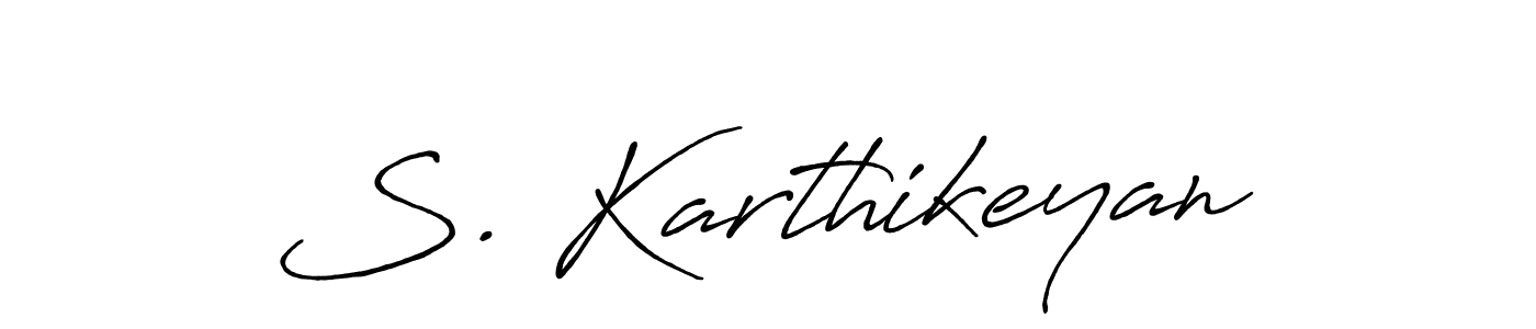 Design your own signature with our free online signature maker. With this signature software, you can create a handwritten (Antro_Vectra_Bolder) signature for name S. Karthikeyan. S. Karthikeyan signature style 7 images and pictures png