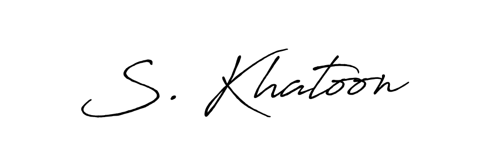 Design your own signature with our free online signature maker. With this signature software, you can create a handwritten (Antro_Vectra_Bolder) signature for name S. Khatoon. S. Khatoon signature style 7 images and pictures png