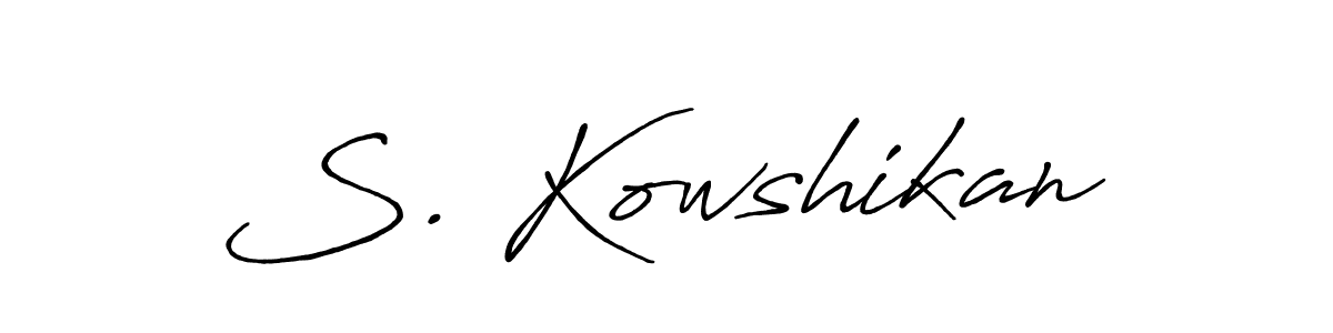 Similarly Antro_Vectra_Bolder is the best handwritten signature design. Signature creator online .You can use it as an online autograph creator for name S. Kowshikan. S. Kowshikan signature style 7 images and pictures png