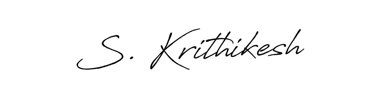 Design your own signature with our free online signature maker. With this signature software, you can create a handwritten (Antro_Vectra_Bolder) signature for name S. Krithikesh. S. Krithikesh signature style 7 images and pictures png