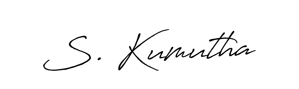 Also we have S. Kumutha name is the best signature style. Create professional handwritten signature collection using Antro_Vectra_Bolder autograph style. S. Kumutha signature style 7 images and pictures png