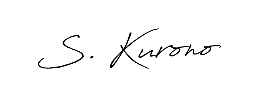 The best way (Antro_Vectra_Bolder) to make a short signature is to pick only two or three words in your name. The name S. Kurono include a total of six letters. For converting this name. S. Kurono signature style 7 images and pictures png