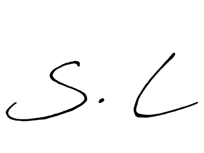 Make a beautiful signature design for name S. L. With this signature (Antro_Vectra_Bolder) style, you can create a handwritten signature for free. S. L signature style 7 images and pictures png