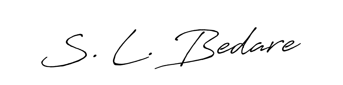 This is the best signature style for the S. L. Bedare name. Also you like these signature font (Antro_Vectra_Bolder). Mix name signature. S. L. Bedare signature style 7 images and pictures png