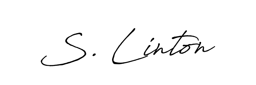 How to make S. Linton name signature. Use Antro_Vectra_Bolder style for creating short signs online. This is the latest handwritten sign. S. Linton signature style 7 images and pictures png