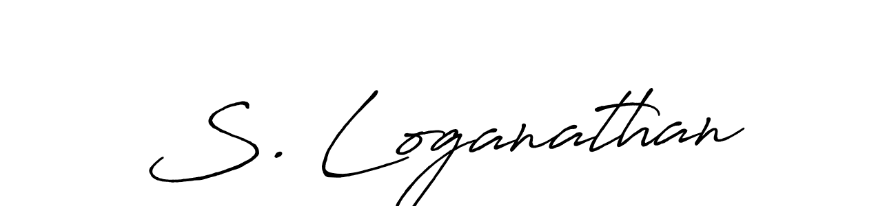 Antro_Vectra_Bolder is a professional signature style that is perfect for those who want to add a touch of class to their signature. It is also a great choice for those who want to make their signature more unique. Get S. Loganathan name to fancy signature for free. S. Loganathan signature style 7 images and pictures png