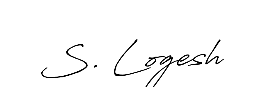 How to make S. Logesh name signature. Use Antro_Vectra_Bolder style for creating short signs online. This is the latest handwritten sign. S. Logesh signature style 7 images and pictures png