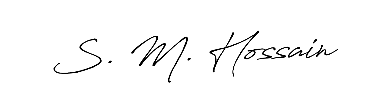 You should practise on your own different ways (Antro_Vectra_Bolder) to write your name (S. M. Hossain) in signature. don't let someone else do it for you. S. M. Hossain signature style 7 images and pictures png