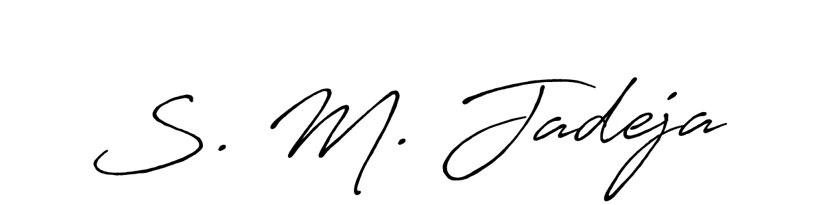 It looks lik you need a new signature style for name S. M. Jadeja. Design unique handwritten (Antro_Vectra_Bolder) signature with our free signature maker in just a few clicks. S. M. Jadeja signature style 7 images and pictures png