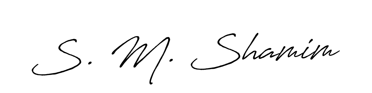 Antro_Vectra_Bolder is a professional signature style that is perfect for those who want to add a touch of class to their signature. It is also a great choice for those who want to make their signature more unique. Get S. M. Shamim name to fancy signature for free. S. M. Shamim signature style 7 images and pictures png