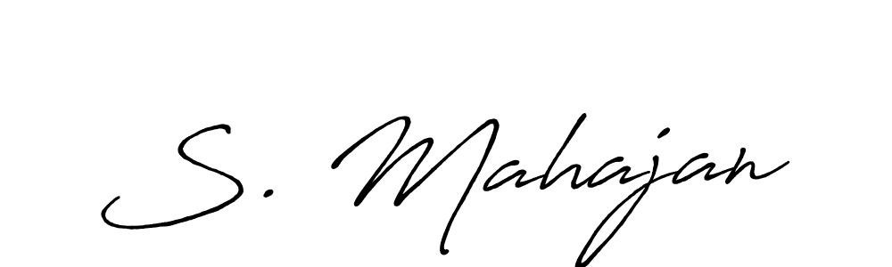 The best way (Antro_Vectra_Bolder) to make a short signature is to pick only two or three words in your name. The name S. Mahajan include a total of six letters. For converting this name. S. Mahajan signature style 7 images and pictures png