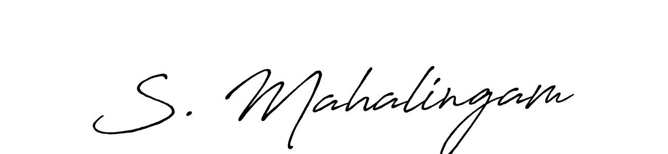 Antro_Vectra_Bolder is a professional signature style that is perfect for those who want to add a touch of class to their signature. It is also a great choice for those who want to make their signature more unique. Get S. Mahalingam name to fancy signature for free. S. Mahalingam signature style 7 images and pictures png