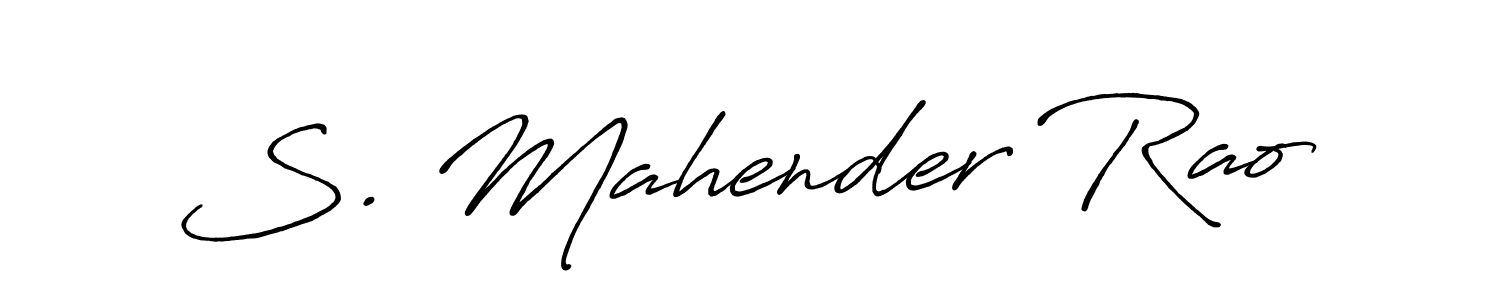 It looks lik you need a new signature style for name S. Mahender Rao. Design unique handwritten (Antro_Vectra_Bolder) signature with our free signature maker in just a few clicks. S. Mahender Rao signature style 7 images and pictures png