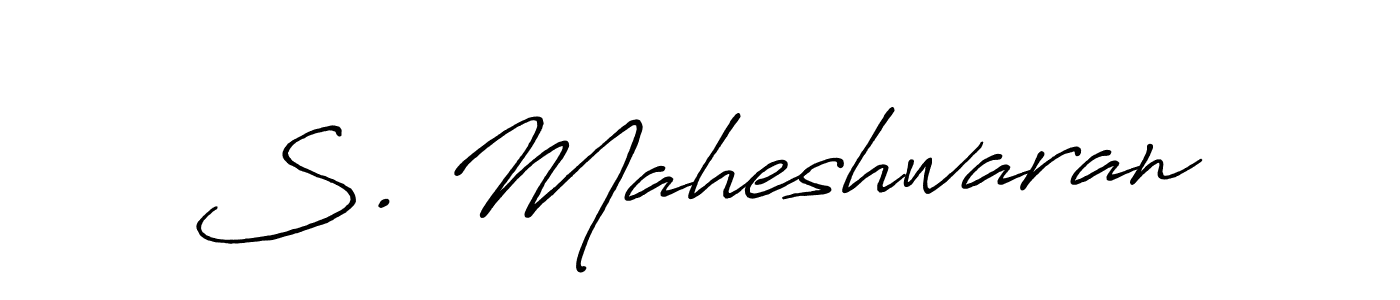 Use a signature maker to create a handwritten signature online. With this signature software, you can design (Antro_Vectra_Bolder) your own signature for name S. Maheshwaran. S. Maheshwaran signature style 7 images and pictures png