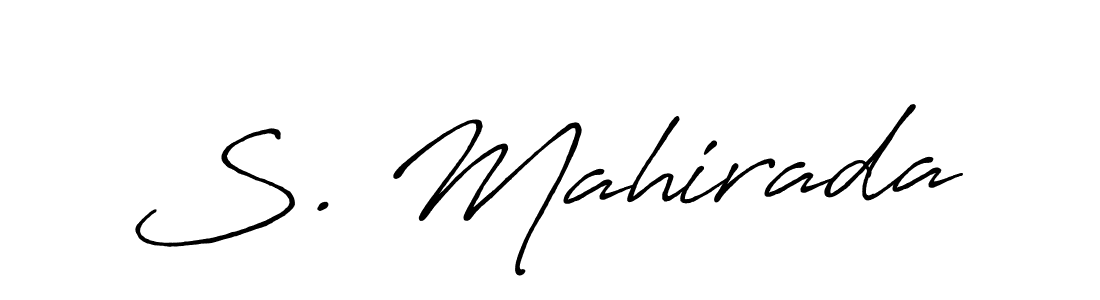 How to make S. Mahirada signature? Antro_Vectra_Bolder is a professional autograph style. Create handwritten signature for S. Mahirada name. S. Mahirada signature style 7 images and pictures png