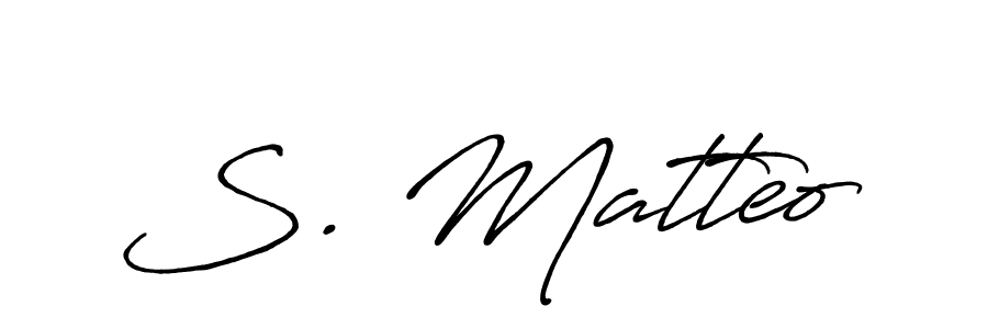 Also we have S. Matteo name is the best signature style. Create professional handwritten signature collection using Antro_Vectra_Bolder autograph style. S. Matteo signature style 7 images and pictures png