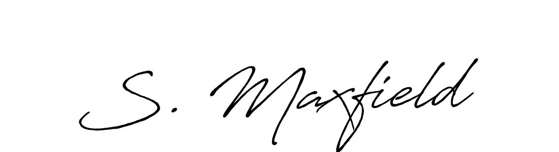 Use a signature maker to create a handwritten signature online. With this signature software, you can design (Antro_Vectra_Bolder) your own signature for name S. Maxfield. S. Maxfield signature style 7 images and pictures png