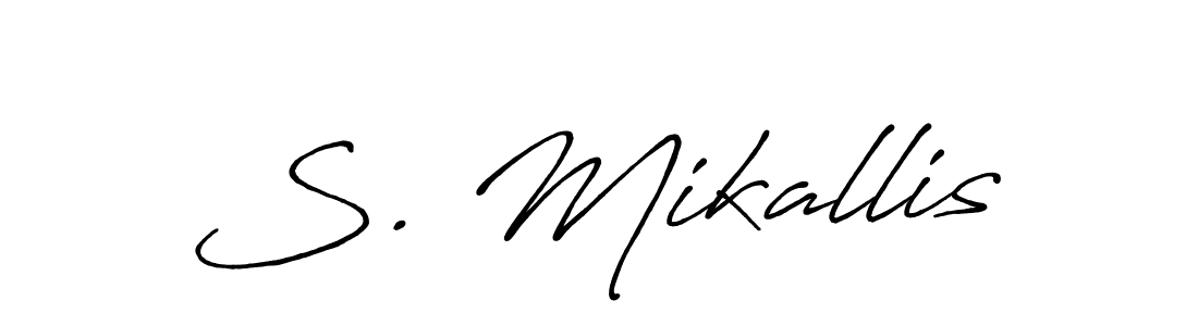 It looks lik you need a new signature style for name S. Mikallis. Design unique handwritten (Antro_Vectra_Bolder) signature with our free signature maker in just a few clicks. S. Mikallis signature style 7 images and pictures png