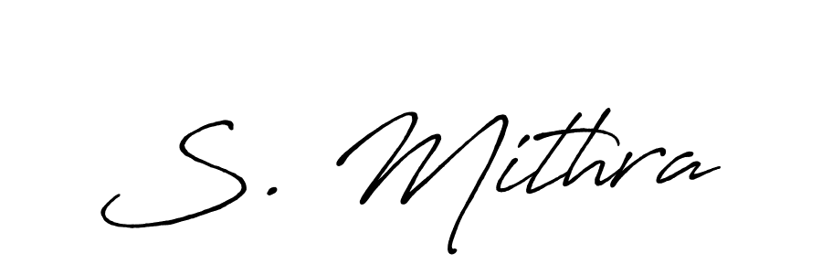 Design your own signature with our free online signature maker. With this signature software, you can create a handwritten (Antro_Vectra_Bolder) signature for name S. Mithra. S. Mithra signature style 7 images and pictures png