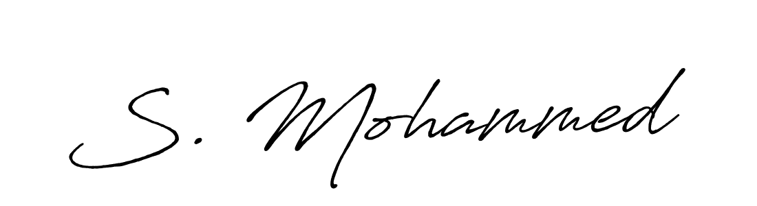 Make a beautiful signature design for name S. Mohammed. With this signature (Antro_Vectra_Bolder) style, you can create a handwritten signature for free. S. Mohammed signature style 7 images and pictures png