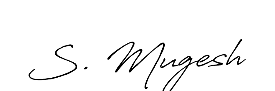 How to make S. Mugesh name signature. Use Antro_Vectra_Bolder style for creating short signs online. This is the latest handwritten sign. S. Mugesh signature style 7 images and pictures png