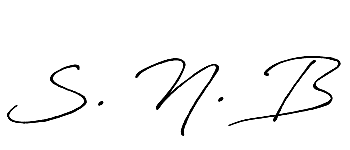 Make a beautiful signature design for name S. N. B. With this signature (Antro_Vectra_Bolder) style, you can create a handwritten signature for free. S. N. B signature style 7 images and pictures png