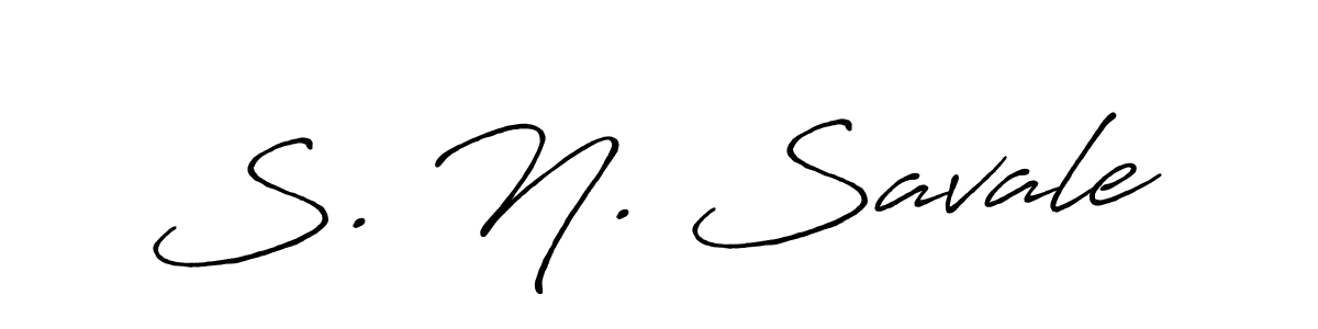 The best way (Antro_Vectra_Bolder) to make a short signature is to pick only two or three words in your name. The name S. N. Savale include a total of six letters. For converting this name. S. N. Savale signature style 7 images and pictures png