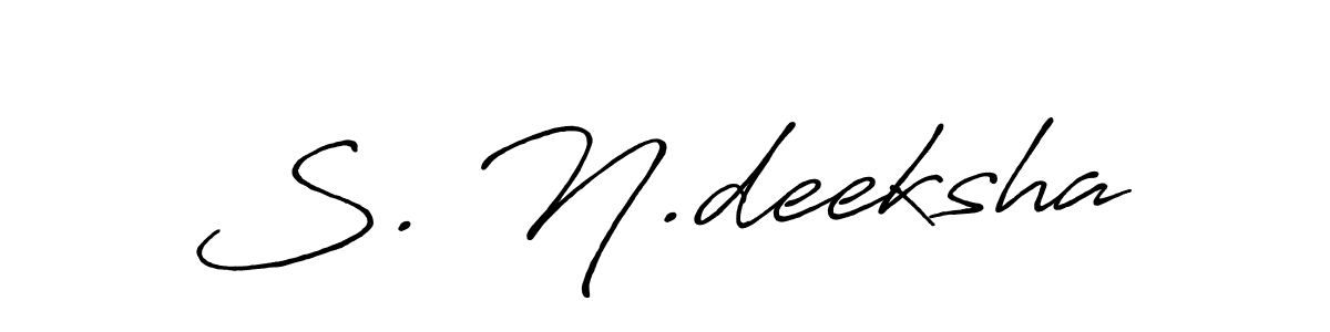 S. N.deeksha stylish signature style. Best Handwritten Sign (Antro_Vectra_Bolder) for my name. Handwritten Signature Collection Ideas for my name S. N.deeksha. S. N.deeksha signature style 7 images and pictures png