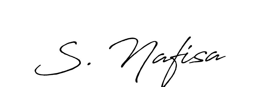 if you are searching for the best signature style for your name S. Nafisa. so please give up your signature search. here we have designed multiple signature styles  using Antro_Vectra_Bolder. S. Nafisa signature style 7 images and pictures png