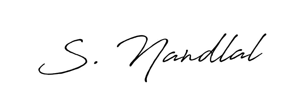 Antro_Vectra_Bolder is a professional signature style that is perfect for those who want to add a touch of class to their signature. It is also a great choice for those who want to make their signature more unique. Get S. Nandlal name to fancy signature for free. S. Nandlal signature style 7 images and pictures png