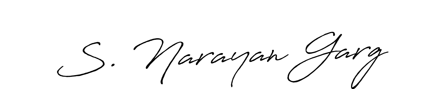 You should practise on your own different ways (Antro_Vectra_Bolder) to write your name (S. Narayan Garg) in signature. don't let someone else do it for you. S. Narayan Garg signature style 7 images and pictures png