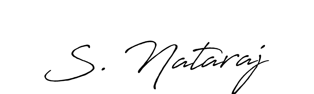 Create a beautiful signature design for name S. Nataraj. With this signature (Antro_Vectra_Bolder) fonts, you can make a handwritten signature for free. S. Nataraj signature style 7 images and pictures png