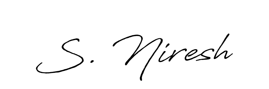Once you've used our free online signature maker to create your best signature Antro_Vectra_Bolder style, it's time to enjoy all of the benefits that S. Niresh name signing documents. S. Niresh signature style 7 images and pictures png