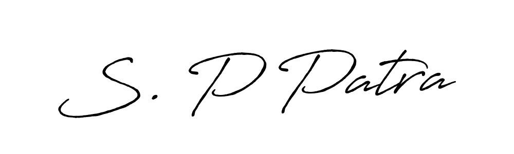 Make a beautiful signature design for name S. P Patra. With this signature (Antro_Vectra_Bolder) style, you can create a handwritten signature for free. S. P Patra signature style 7 images and pictures png