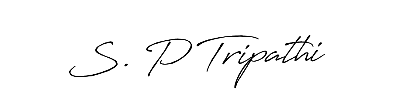 Also You can easily find your signature by using the search form. We will create S. P Tripathi name handwritten signature images for you free of cost using Antro_Vectra_Bolder sign style. S. P Tripathi signature style 7 images and pictures png