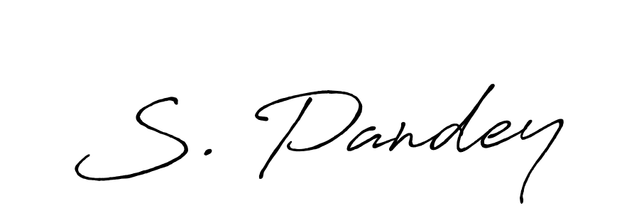 Create a beautiful signature design for name S. Pandey. With this signature (Antro_Vectra_Bolder) fonts, you can make a handwritten signature for free. S. Pandey signature style 7 images and pictures png